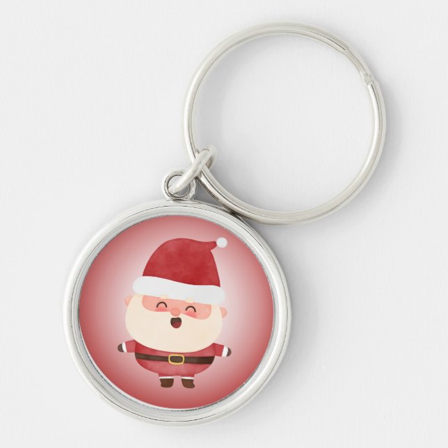 Chaveiro Natalino Papai Noel Fofo (Frente)