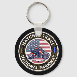 Chaveiro Natchez trace road Mississipi, moto do Tennessee