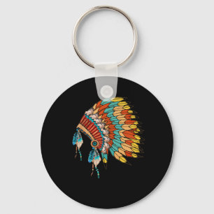 Chaveiro Native American Indian Headdress Costume Jewelry
