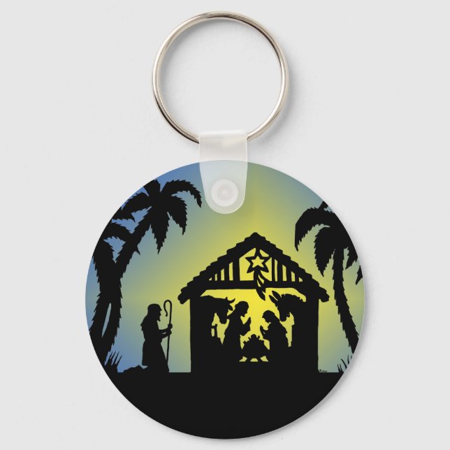 Chaveiro Natividade Silhouette Joy to the World (Frente)