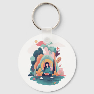 Chaveiro Nature Calm Aesthetic Art Keychain