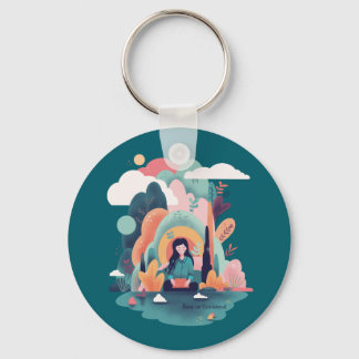 Chaveiro Nature Calm Aesthetic Art Keychain