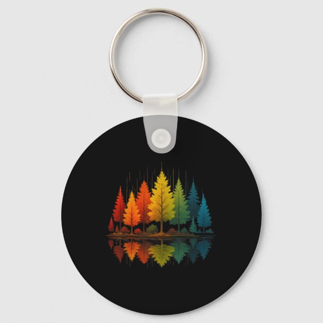 Chaveiro Nature Reflection Forest Trees Outdoor Wildlife Hi (Frente)