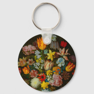 Chaveiro Natureza-Morta de Flores em um Vaso Wan-Li