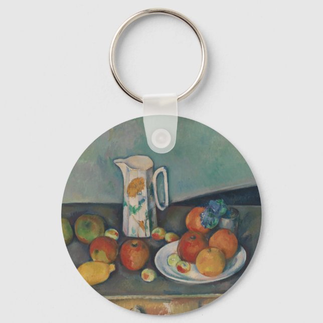 Chaveiro Natureza Morta, Jarro de Leite e Frutas numa Mesa, (Frente)