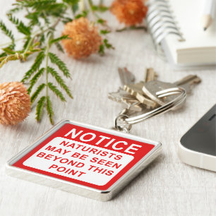 Chaveiro Naturist Camp/Beach Sign