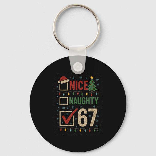 Chaveiro Naughty Nice 67 Christmas Humor  (Frente)