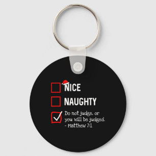 Chaveiro Naughty Nice List Engraçado Cristo religioso relig