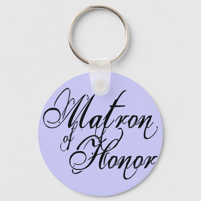 Chaveiro Naughy Grunge Script - Matron Of Honor Black (Frente)