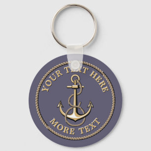 Chaveiro Nautical Anchor And Rope Template