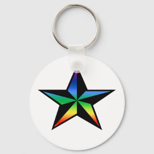 Chaveiro náutico da estrela do arco-íris