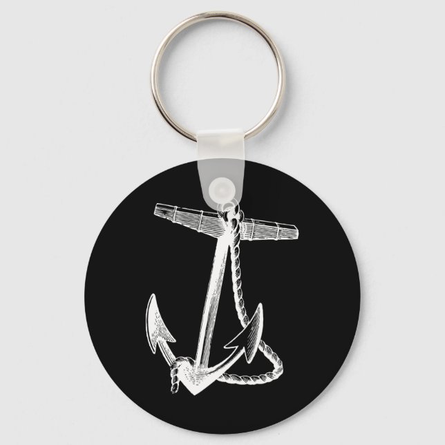 Chaveiro Naval Âncora de Navios Náuticos Navegando  (Frente)