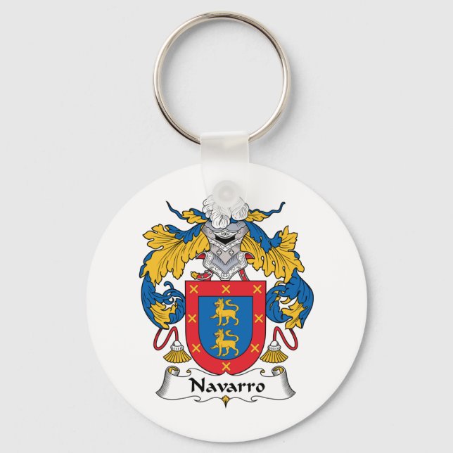 Chaveiro Navarro Family Crest (Frente)