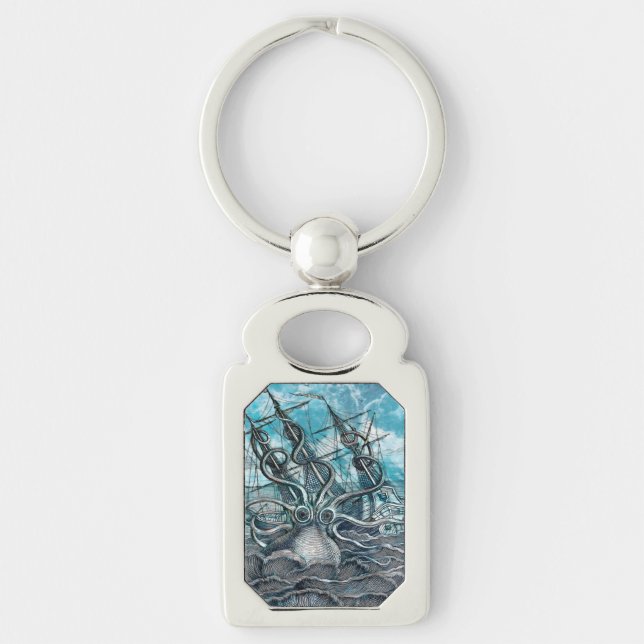 Chaveiro Navio gigante Octopus Blue Sea Monster (Frente)