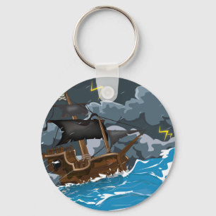 Chaveiro Navio Pirata na Tempestade