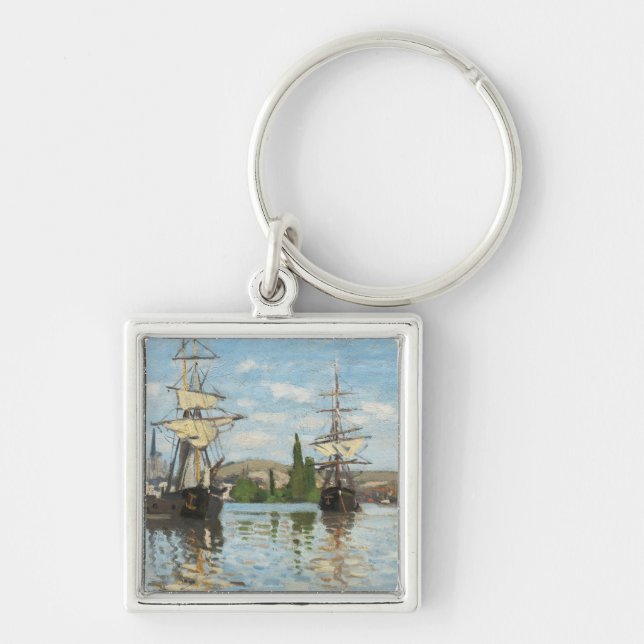 Chaveiro Navios de Claude Monet | que montam no Seine em (Frente)