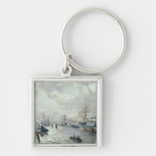 Chaveiro Navios de navigação no porto de Hamburgo, 1889