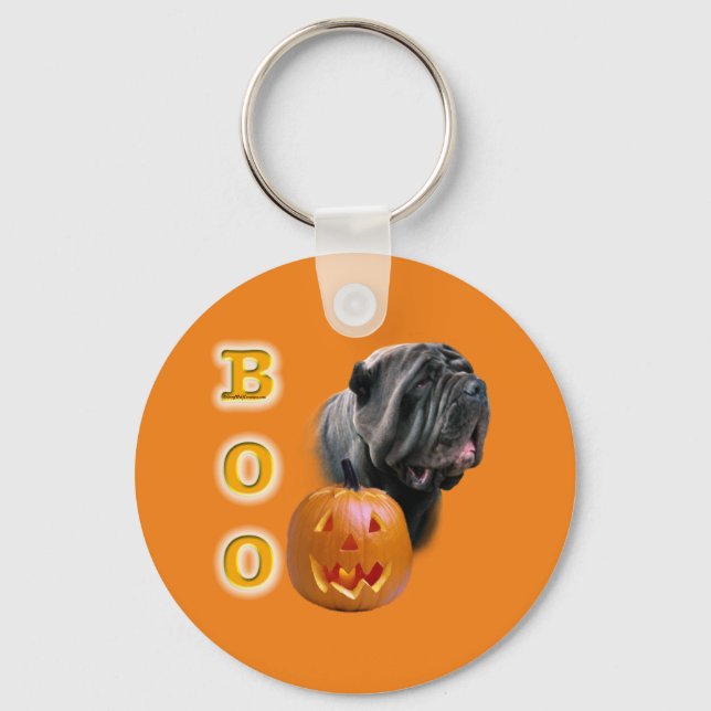 Chaveiro Neapolitan Mastiff Halloween BOO (Frente)