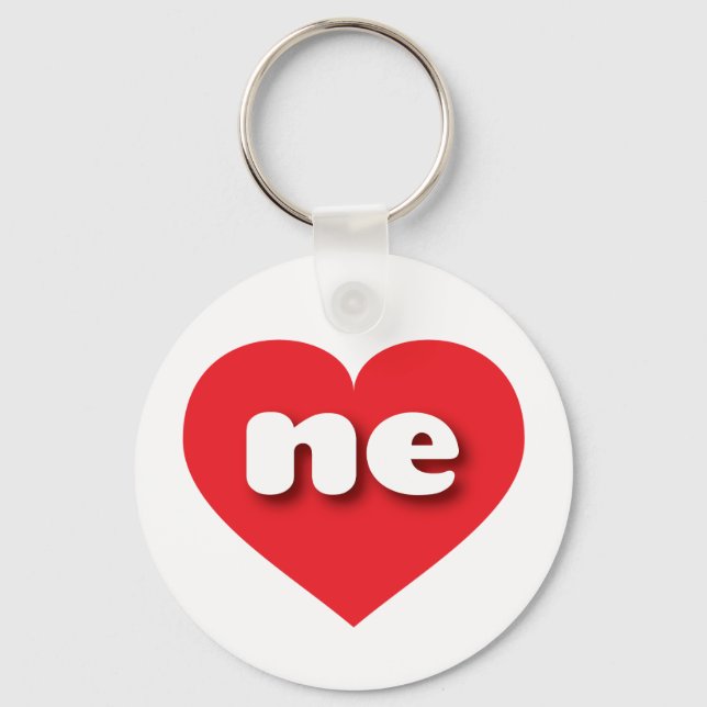 Chaveiro Nebraska Red Heart - Eu amo um (Frente)