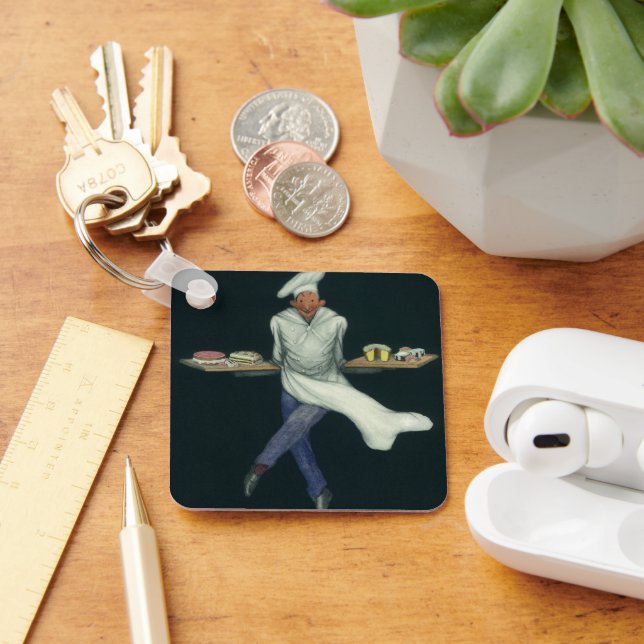 Chaveiro Negócio de Comida Antiga, Padeiro com Sobremesas d (Mesa)