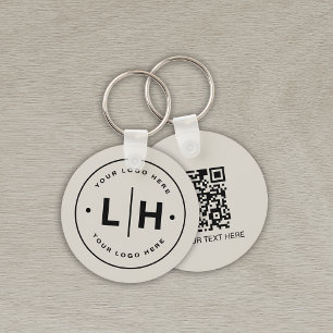 Chaveiro Negócios de Logo QR Personalizado Moderno
