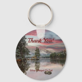 Chaveiro Negócios Obrigado Paisagem de Neve de Natal