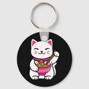 Chaveiro Neko Cat Ramen Anime Kawaii Presente de adolescent