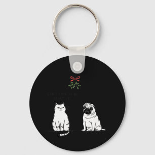Chaveiro Nem pense sobre isso, mãe de gato e cão.
