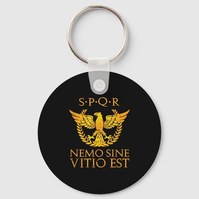 Chaveiro Nemo Sine Vitio Est Spqr Seneca Quote Stoic (Frente)