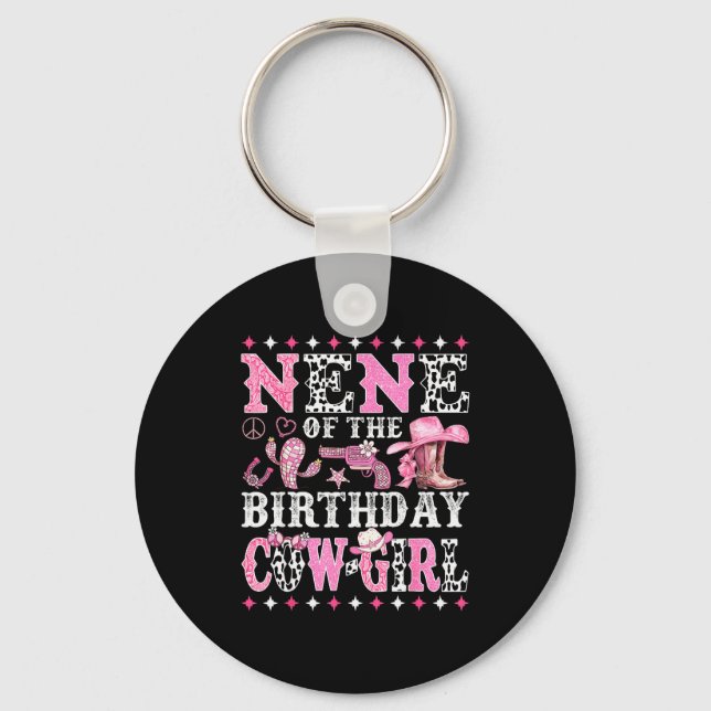 Chaveiro Nene Of The Birthday Cowgirl Rodeo Western Country (Frente)