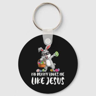 Chaveiro Nenhum coelho me ama como Jesus Páscoa Cristão Rel