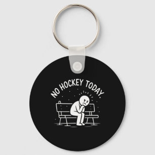 Chaveiro Nenhum Hockey Hoje Figura de Pau Triste Ótimo Pres