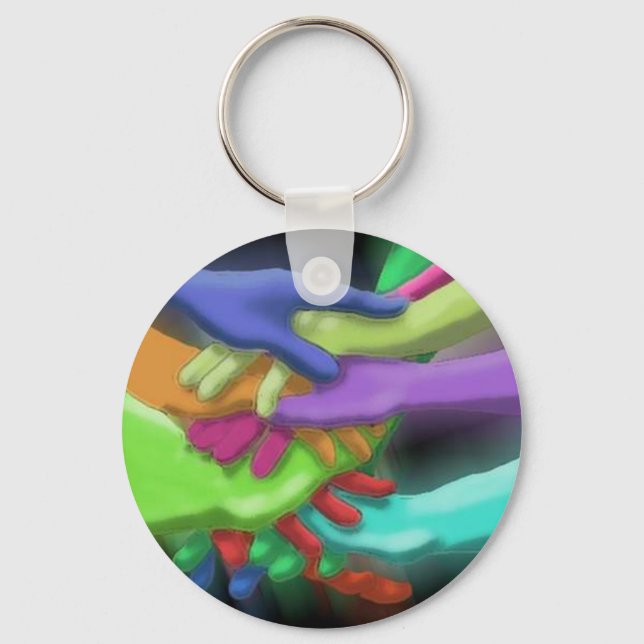 CHAVEIRO NEON AMIGOS GRUPO PEGARAM AS MÃOS DA EQUI (Frente)