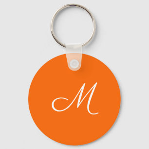 Chaveiro neon laranja - monograma
