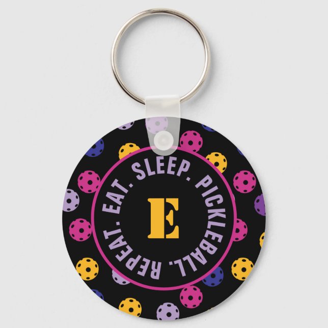 Chaveiro Neon on black pickleball, com (Frente)