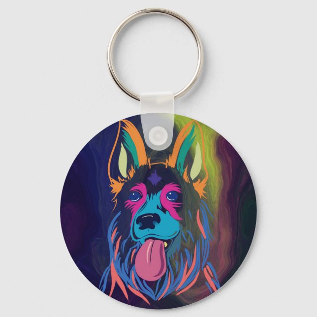 Chaveiro Neon Shepard Keychain (Frente)