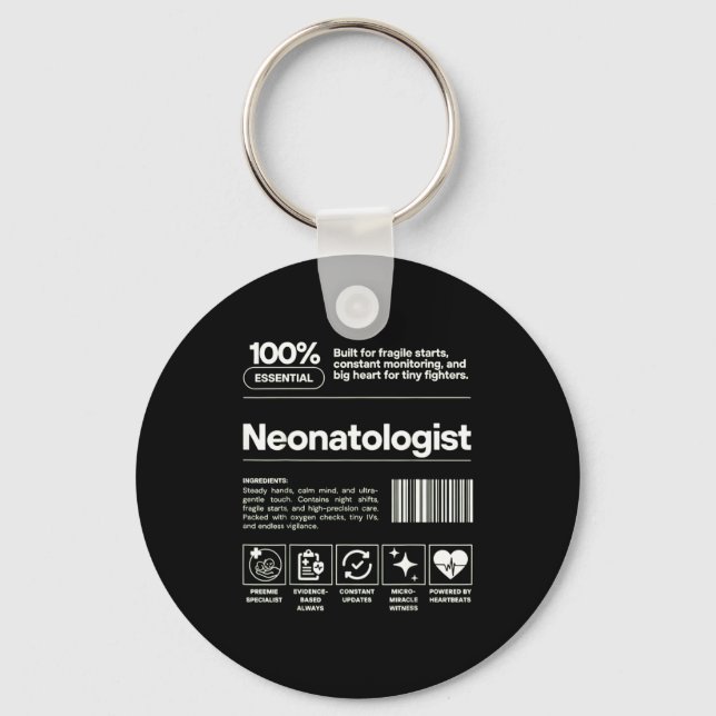 Chaveiro Neonatologist &amp; D Neonatology Gift Nicu Doctor (Frente)