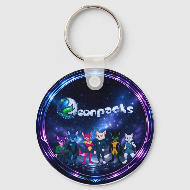 Chaveiro Neonpacks (design circular) (Frente)