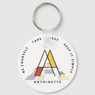 Chaveiro Neoplasticismo Impressionante Monograma de Arte. L