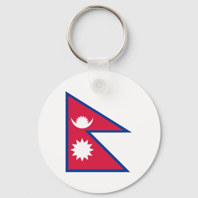Chaveiro Nepal - Bandeira do Nepal (Frente)