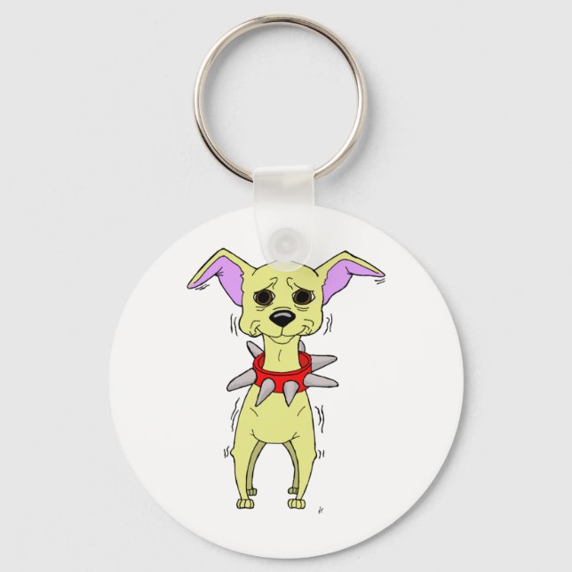 Chaveiro Nervous Chihuahua Cartoon (Frente)