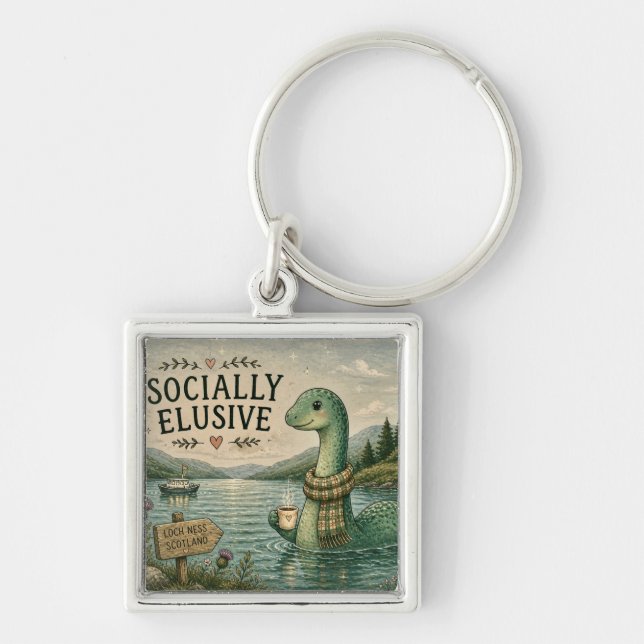 Chaveiro Nessie Esquiva Socialmente Críptido Aconchegante L (Frente)