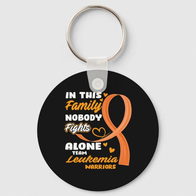 Chaveiro Nesta Família Ninguém Luta Sozinha Com A Leucemia  (Frente)