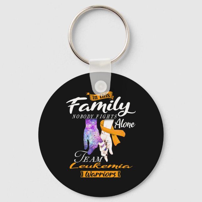 Chaveiro Nesta Família Ninguém Luta Sozinha Com A Leucemia  (Frente)