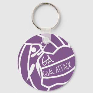 Chaveiro Netball feito sob encomenda Clipart do ataque GA