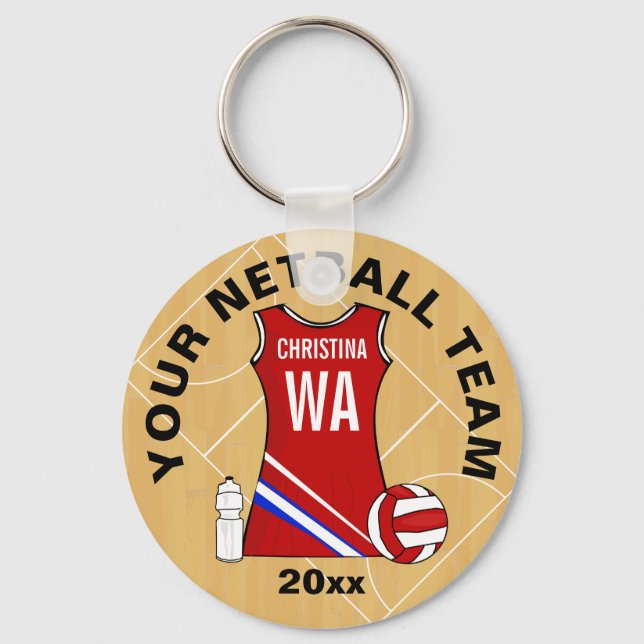 Chaveiro Netball personalizável (Frente)