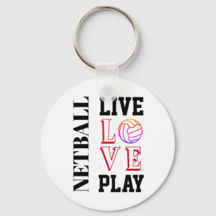Chaveiro Netball vivo do slogan do jogo do amor
