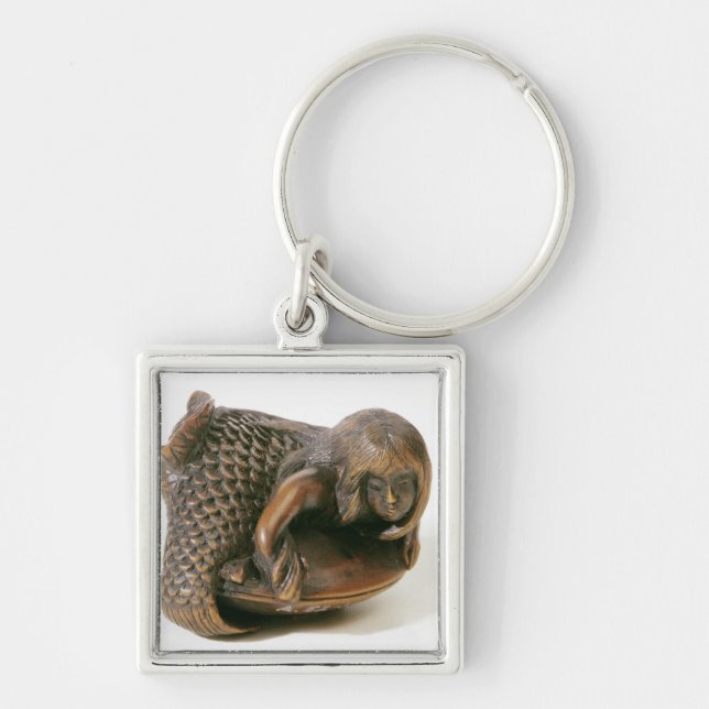 Chaveiro Netsuke cinzelou na forma de uma sereia (Frente)
