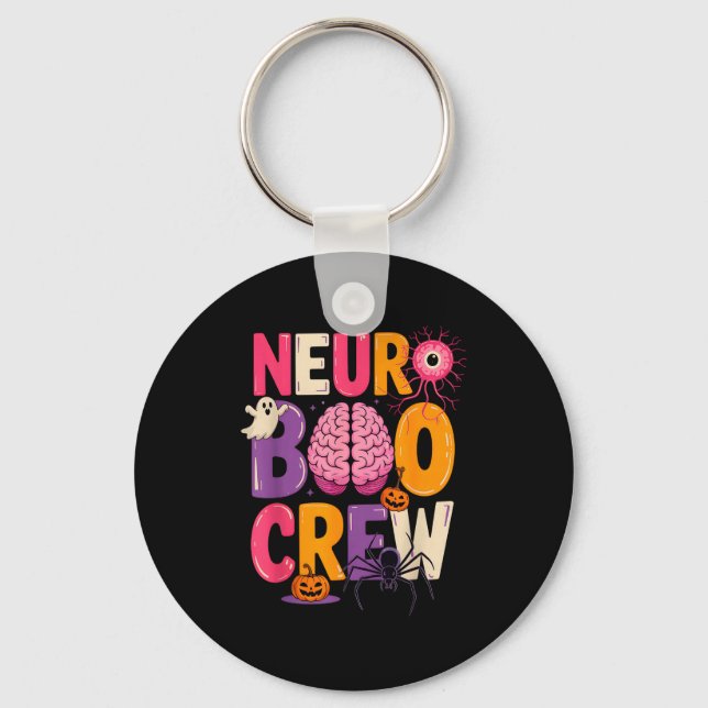 Chaveiro Neuro Boo Crew Halloween Anatomical Brain Anatomy  (Frente)
