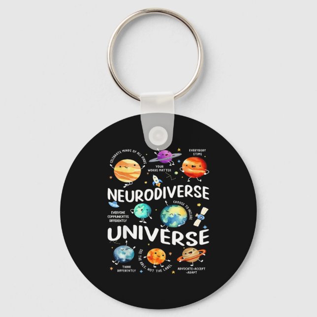 Chaveiro Neurodiverse Universe Iep Special Ed Paraprofessio (Frente)